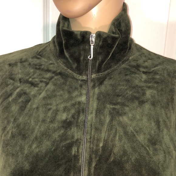 Juicy Couture Green Velour Jacket XL - Picture 2 of 7